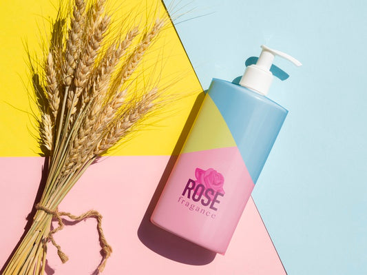 Free Flat Lay Product Design With Bottle Mock-Up Psd