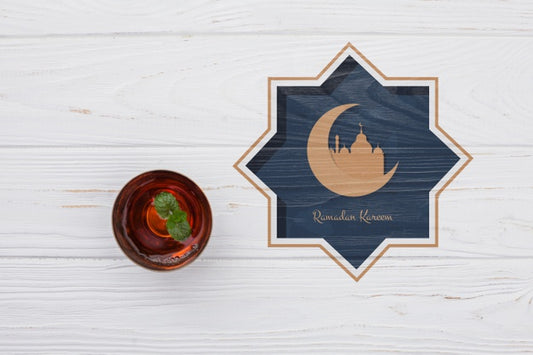 Free Flat Lay Ramadan Mockup For Logo Psd