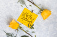 Free Flat Lay Spring Mockup With Greeting Card Psd