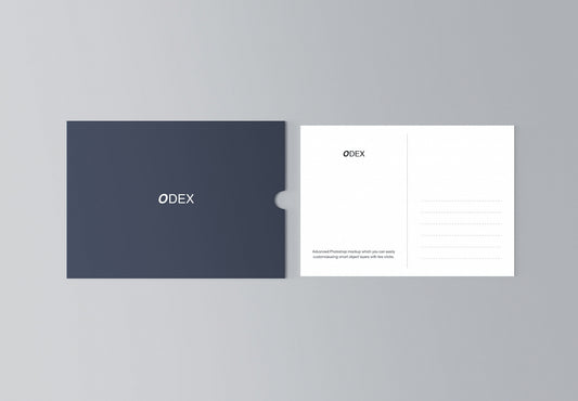 Free Flat Postcard Mockup