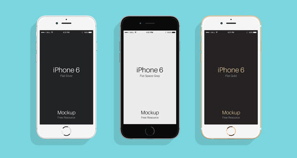 Free Flat Psd Iphone 6 & 6S Mockup