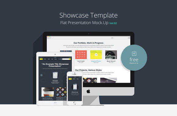 Free Flat Responsive Showcase Vol2