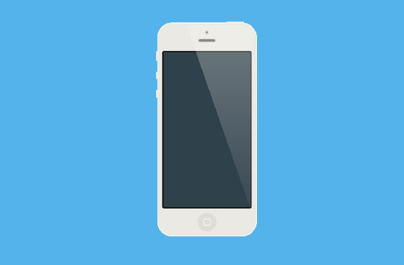 Free Flat White Iphone Mockup