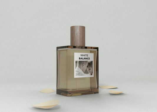 Free Flavoring Perfume Bottle On Table Psd