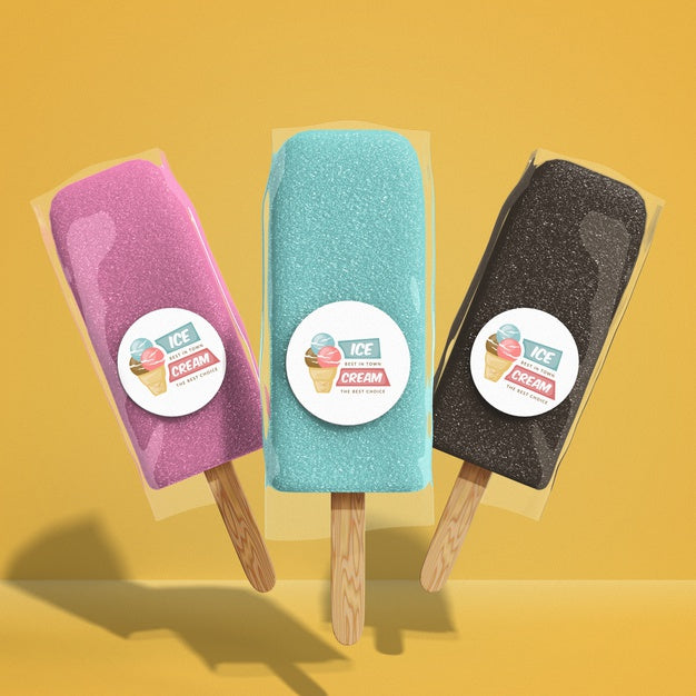 Free Floating Ice Cream Mockup Psd