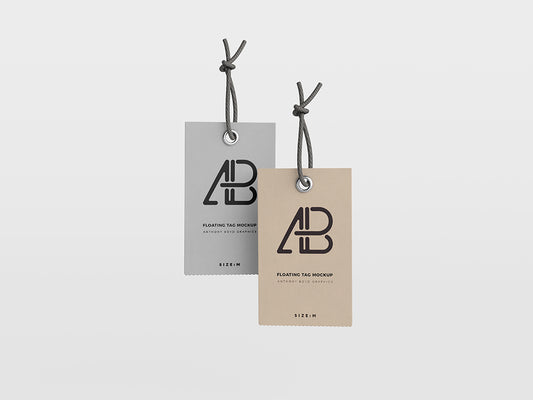 Free Floating Tag Mockup