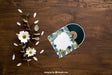 Free Floral Cd Mockup Psd