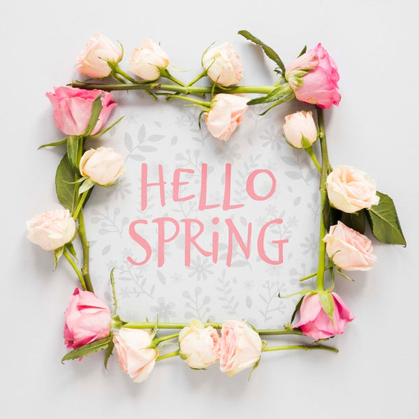 Free Floral Frame On Greeting Card Psd