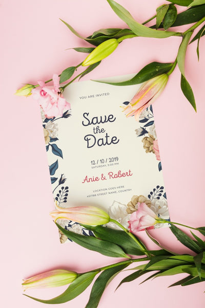 Free Floral Wedding Invitation Mockup Psd