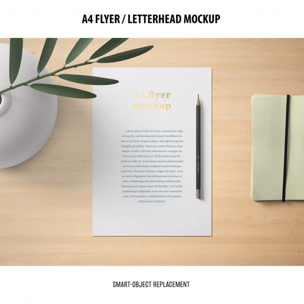 Free Flyer Or Letterhead Mockup Psd