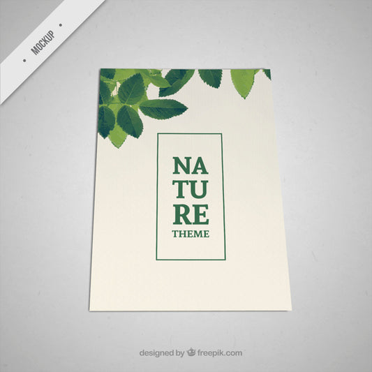 Free Flyer With Green Leaves Psd