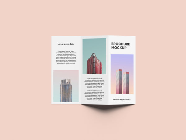 Free Folded Brochure Mockup