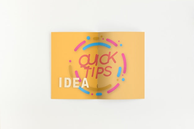 Free Folded Paper Mockup With Tips Concept Psd