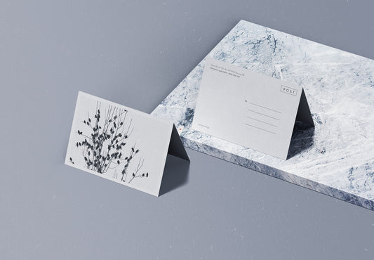 Free Folded Postcard Mockup (Psd)