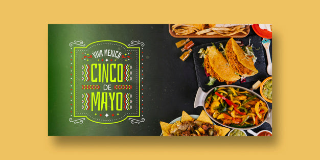 Free Food Banners Mockup With Mexico Concept Psd