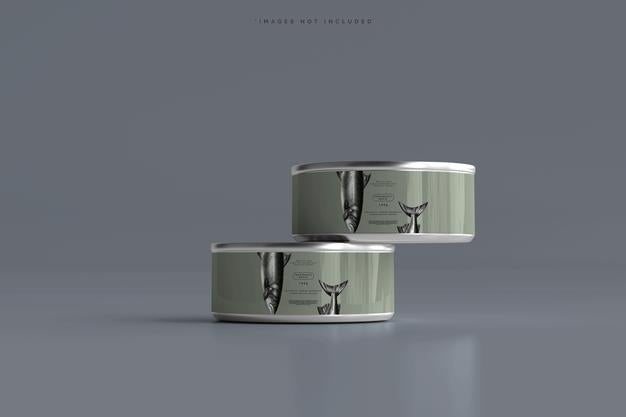 Free Food Can Mockup Psd