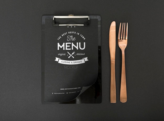 Free Food Menu Concept Mock-Up Psd