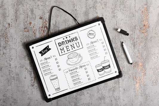 Free Food Menu Concept Mock-Up Psd