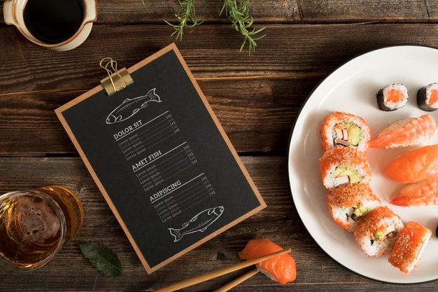 Free Food Menu Concept Mock-Up Psd