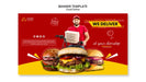 Free Food Online Concept Banner Mock-Up Psd
