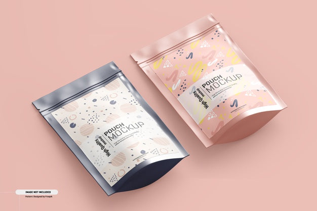 Free Food Supplement Pouch Packaging Mockup Psd