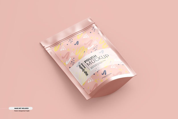 Free Food Supplement Pouch Packaging Mockup Psd