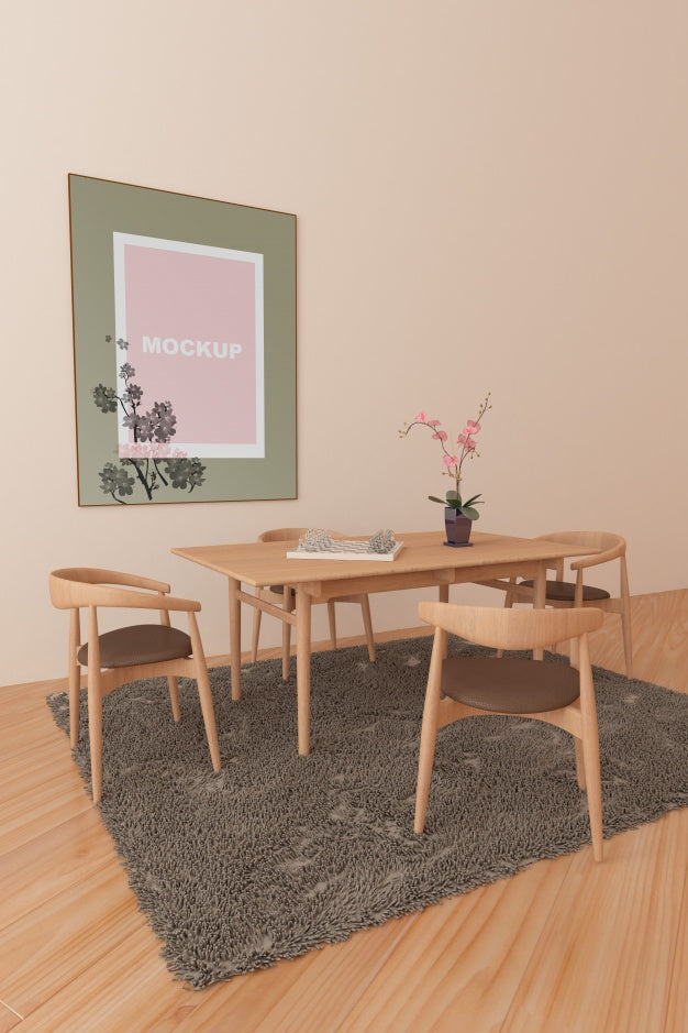 Free Frame Mockup In Living Room Psd