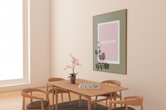 Free Frame Mockup In Living Room Psd