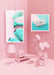 Free Frame Mockup In Pink Pop Style Psd