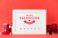 Free Frame Mockup With Valentine Concept Psd