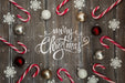 Free Frame Of Candy Cane With Christmas Message Psd