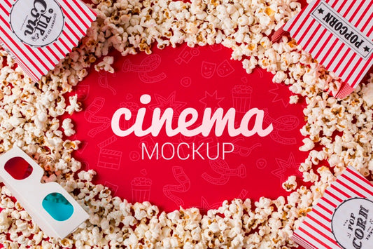 Free Frame Of Popcorn Psd