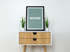 Free Frame On Buck Mock Up Design Psd