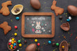 Free Frame With Chocolate Cookies Psd