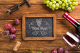 Free Frame With Grapes And Wine Bottle Psd