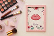 Free Frame With Makeup Concept Mock-Up Psd