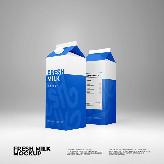 Free Fresh Milk Box Mockup Psd – DreamBundles