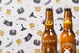 Free Front View Beer Bottles With Copy Space Psd