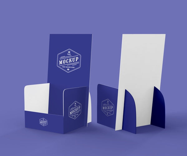 Free Front View Creative Blue Exhibitors Mock-Up Psd