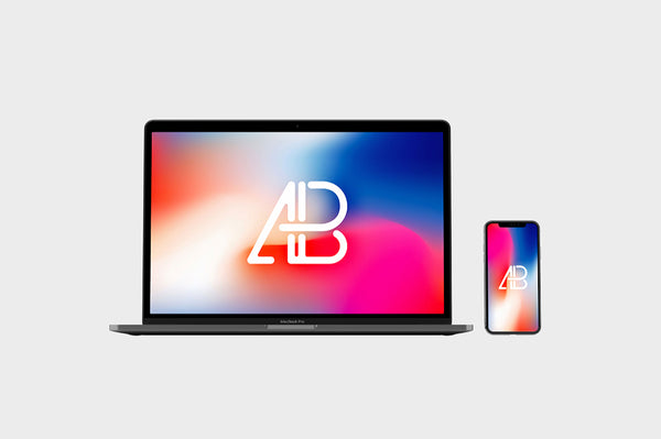 Free Front View Iphone X And Macbook Pro Mockup
