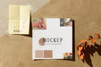 Free Front View Of Autumn Moodboard Mock-Up Psd
