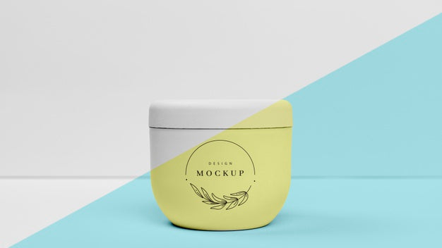 Free Front View Of Beauty Cream Can Psd