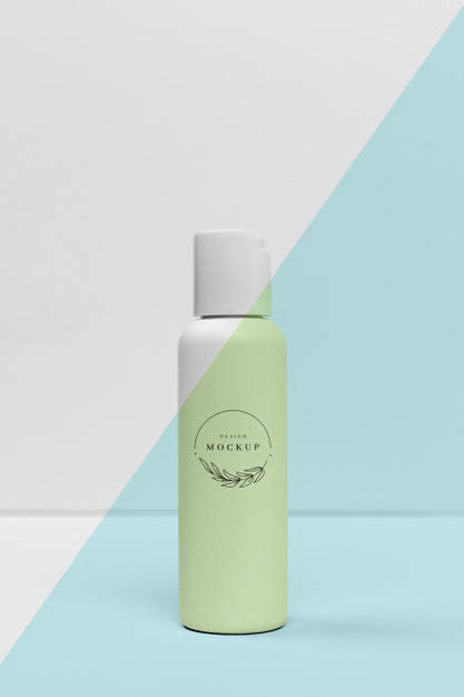 Free Front View Of Beauty Product Bottle Psd