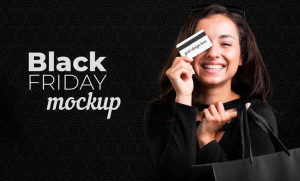 Free Front View Of Black Friday Concept Mock-Up Psd