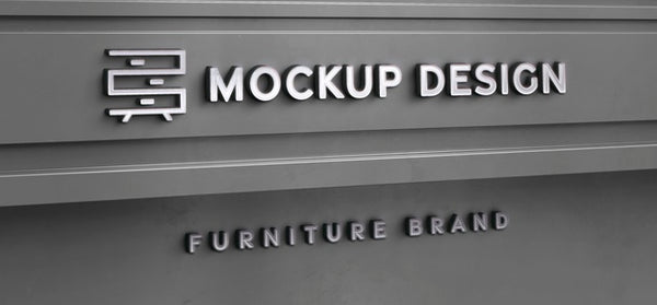 Free Front View Of Business Mockup Sign Design Psd