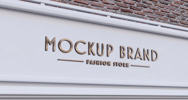 Free Front View Of Business Mockup Sign Design Psd