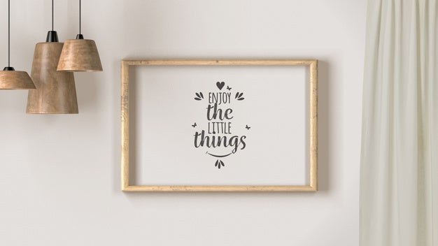 Free Front View Of Frame And Lights As House Decor Psd