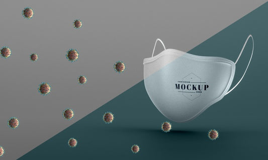 Free Front View Of Mock-Up Face Mask For Virus Protection Psd