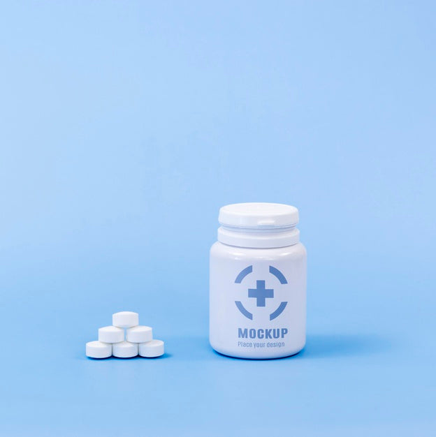 Free Front View Of Pills Bottle Psd
