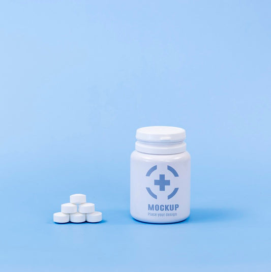 Free Front View Of Pills Bottle Psd